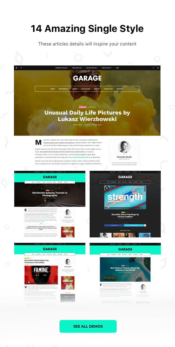 Garage - Creative & Magazine WordPress Theme - 6